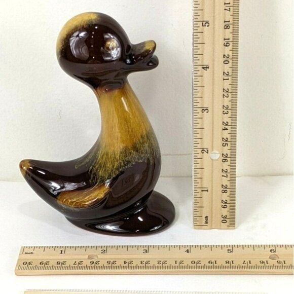 Blue Mountain Pottery Redware Drip Glaze Duck Figurine 65f - Picture 4 of 4